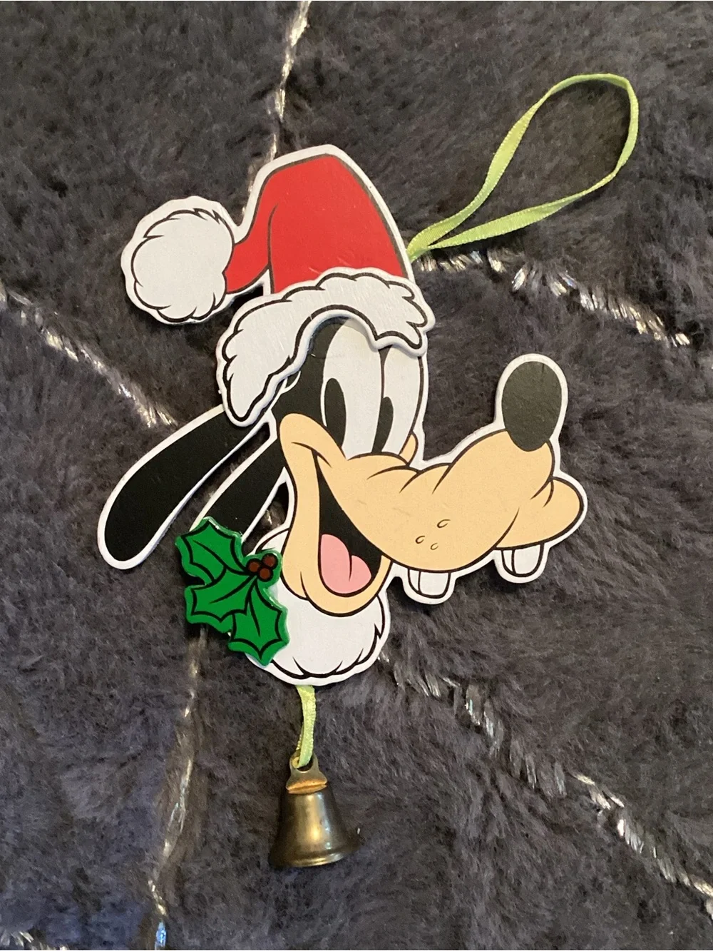 1991 Goofy Wooden Ornament w Bell Vintage Disney Christmas Decor Kurt Adler